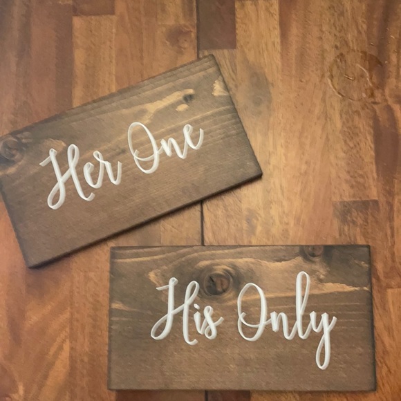Other - Her One, His Only wood plaques